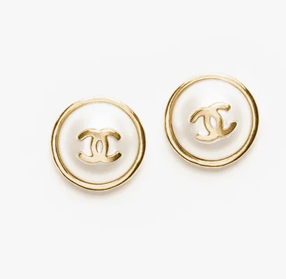 Chanel Earrings Mini Pearl Dome CC Gold - photo 3